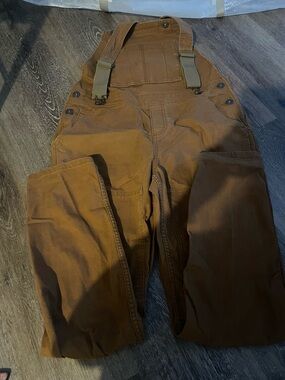 Brown Bib Overalls Pants